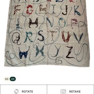 Hermes Silk Scarf animal alphabet